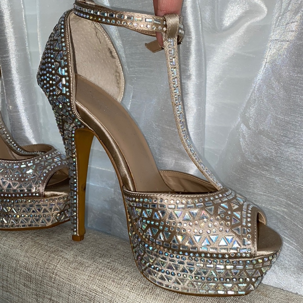 Thalia Sodi embellished platform sandals